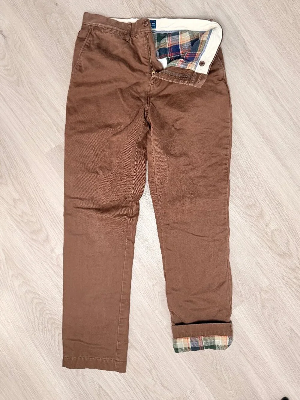J. Crew Straight-fit flannel-lined cabin pant